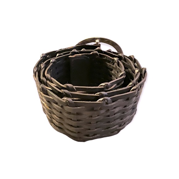 VTG 90s Calvin Klein Woven Belt with Brass Buckle - Picture 2 of 8